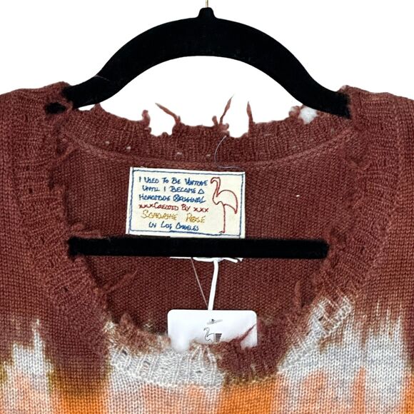 Sandrine Rose Tie Dye Sevilla Wool Cashmere Sweater Paradise Circus Women L NWT - Picture 6 of 11